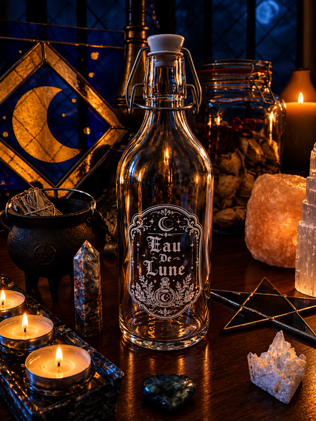 Bouteille d'eau de lune Apothicaire