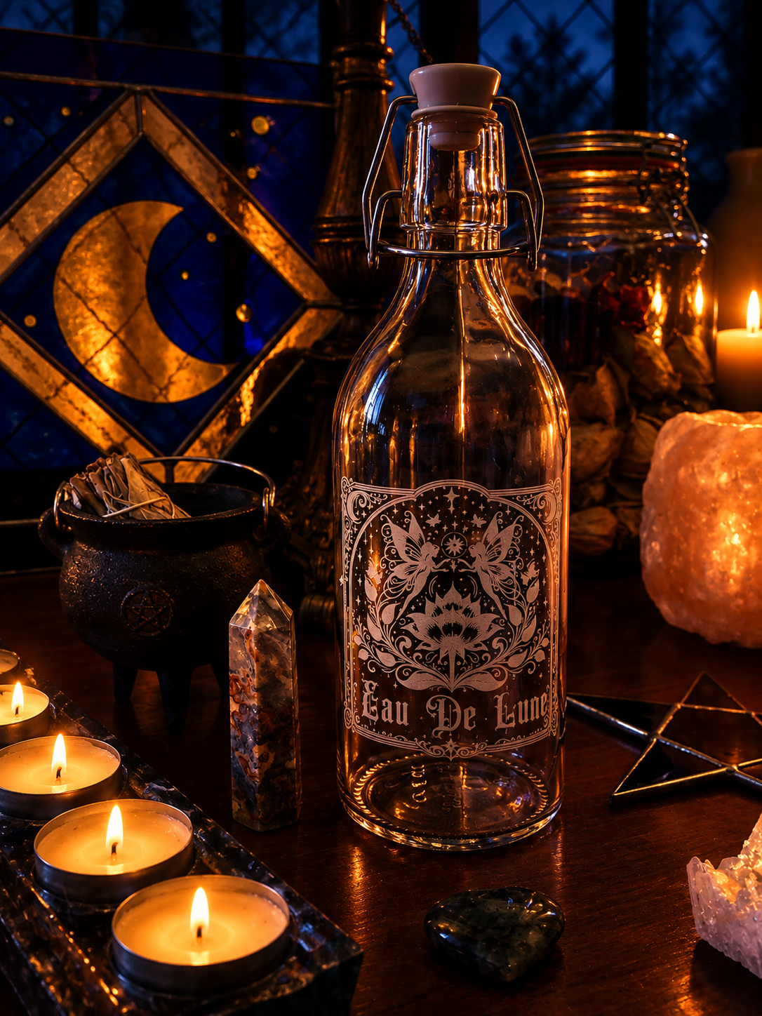 Bouteille eau de lune 2 Fées