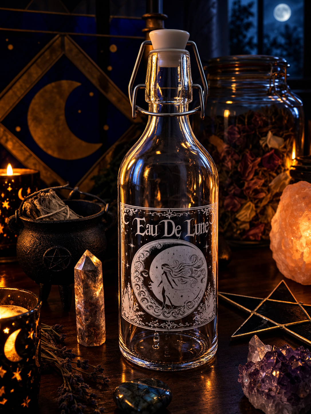 Bouteille eau de lune Ange & Lune