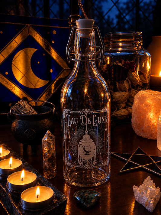 Bouteille eau de lune Lanterne scintillante